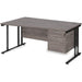 Dams International Wave Desk MC16WLP2KGO 1,600 x 725 x 800 - 990 mm