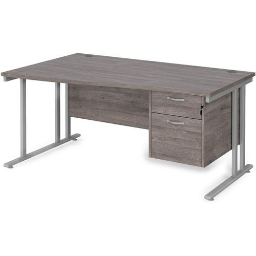 Dams International Wave Desk MC16WLP2SGO 1,600 x 725 x 800 - 990 mm