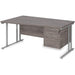 Dams International Wave Desk MC16WLP2SGO 1,600 x 725 x 800 - 990 mm
