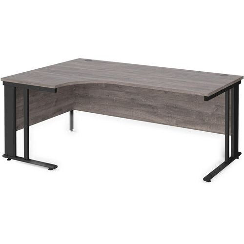 Dams International Left Hand Ergonomic Desk MCM18ELKGO 1,800 x 1,200 x 725 mm