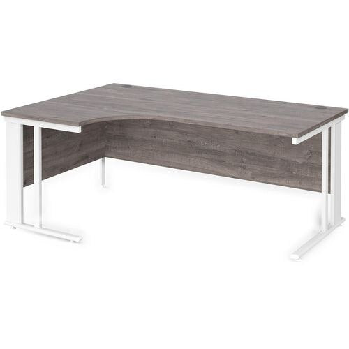 Dams International Left Hand Ergonomic Desk MCM18ELWHGO 1,800 x 1,200 x 725 mm