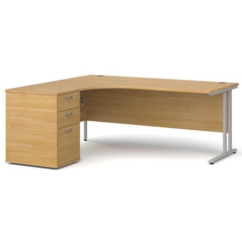 Dams International Desk with Pedestal EBS18LO 1,800 x 1,626 x 725 mm