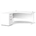 Dams International Desk with Pedestal EBWH16LWH 1,600 x 1,626 x 725 mm