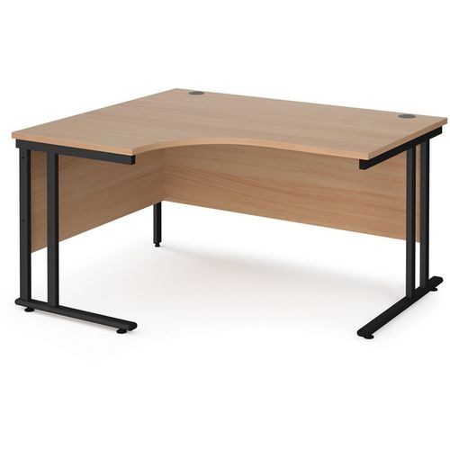 Dams International Left Hand Ergonomic Desk MC14ELKB 1,400 x 1,200 x 725 x 800 - 990 mm
