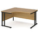 Dams International Left Hand Ergonomic Desk MC14ELKO 1,400 x 1,200 x 725 x 800 - 990 mm