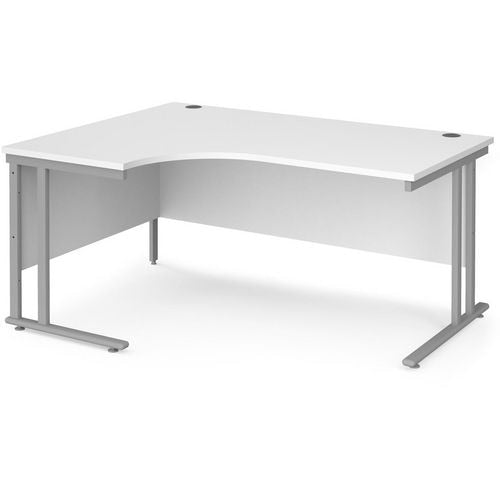 Dams International Left Hand Ergonomic Desk MC16ELSWH 1,600 x 1,200 x 725 x 800 - 990 mm
