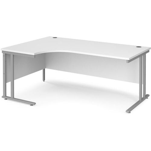 Dams International Left Hand Ergonomic Desk MC18ELSWH 1,800 x 1,200 x 725 x 800 - 990 mm