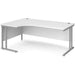 Dams International Left Hand Ergonomic Desk MC18ELSWH 1,800 x 1,200 x 725 x 800 - 990 mm