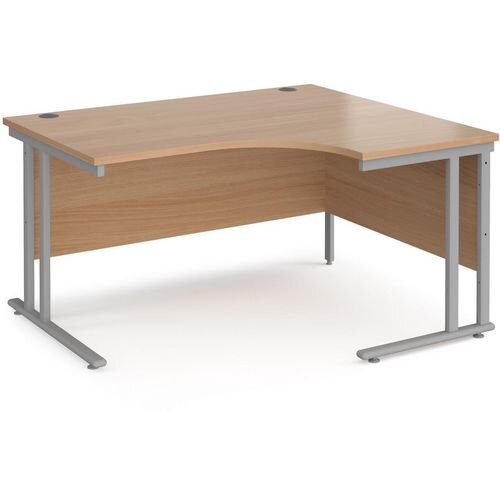 Dams International Right Hand Ergonomic Desk MC14ERSB 1,400 x 1,200 x 725 x 800 - 990 mm