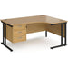 Dams International Right Hand Ergonomic Desk MC16ERP3KO 1,600 x 1,200 x 725 x 800 - 990 mm