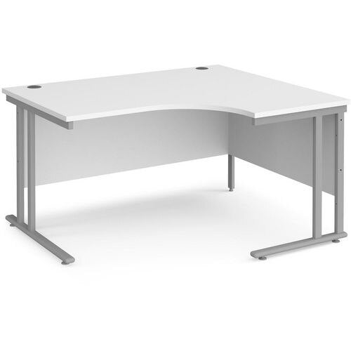 Dams International Right Hand Ergonomic Desk MC14ERSWH 1,400 x 1,200 x 725 x 800 - 990 mm