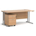 Dams International Straight Desk with 2 Drawer Pedestal SBS216B 1,600 x 800 x 725 mm