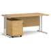 Dams International Straight Desk with 2 Drawer Pedestal SBWH216O 1,600 x 800 x 725 mm