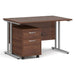 Dams International Straight Desk with 2 Drawer Pedestal SBS212W 1,200 x 800 x 725 mm