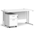 Dams International Straight Desk with 2 Drawer Pedestal SBWH214WH 1,400 x 800 x 725 mm