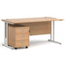 Dams International Straight Desk with 3 Drawer Pedestal SBWH316B 1,600 x 800 x 725 mm