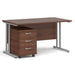Dams International Straight Desk with 3 Drawer Pedestal SBS314W 1,400 x 800 x 725 mm