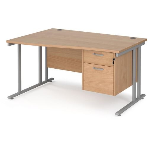Dams International Wave Desk MC14WLP2SB 1,400 x 725 x 800 - 990 mm