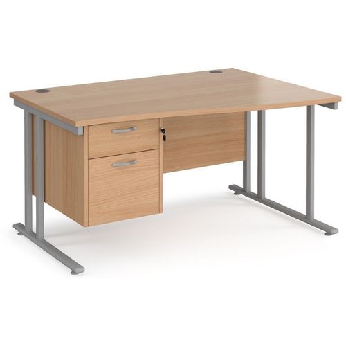 Dams International Wave Desk MC14WRP2SB 1,400 x 725 x 800 - 990 mm