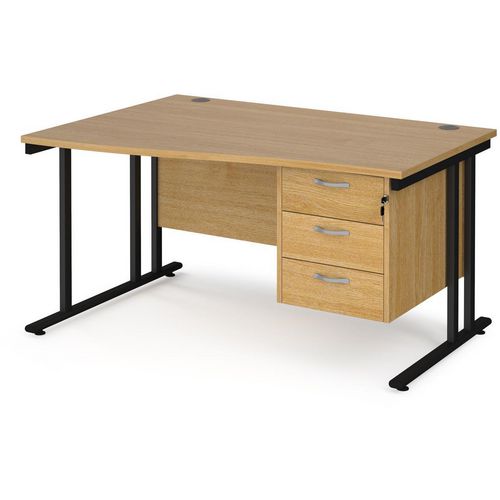 Dams International Wave Desk MC14WLP3KO 1,400 x 725 x 800 - 990 mm