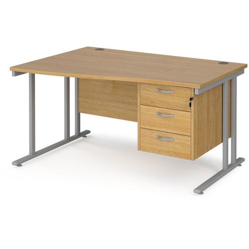 Dams International Wave Desk MC14WLP3SO 1,400 x 725 x 800 - 990 mm