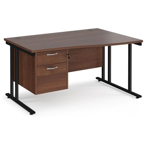 Dams International Wave Desk MC14WRP2KW 1,400 x 725 x 800 - 990 mm