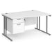 Dams International Wave Desk MC14WRP2SWH 1,400 x 725 x 800 - 990 mm