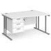 Dams International Wave Desk MC14WRP3SWH 1,400 x 725 x 800 - 990 mm