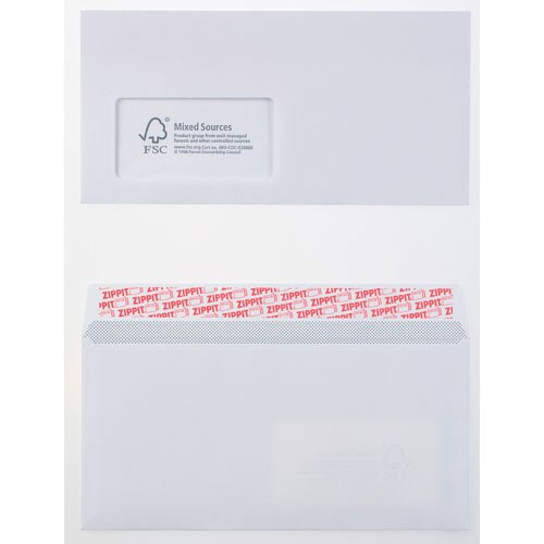 Viking Envelope Window DL 220 (W) x 110 (H) mm Peel and Seal White 100 gsm Pack of 1000