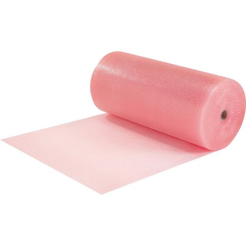 RAJA Bubble Wrap PE (Polyethylene) 1,000 mm (W) x 100 m (L) Pink Recycled 30%