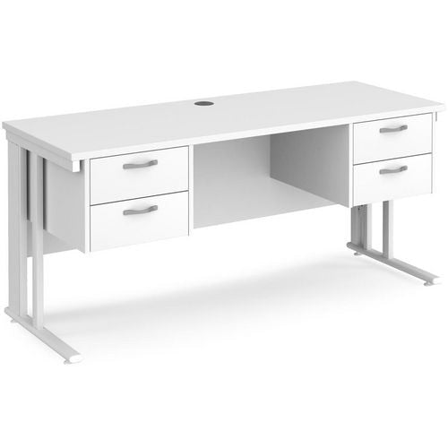 Dams International Desk MCM616P22WHWH 1,600 x 600 x 725 mm