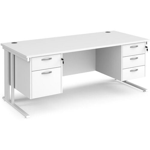 Dams International Desk MCM18P23WHWH 1,800 x 800 x 725 mm
