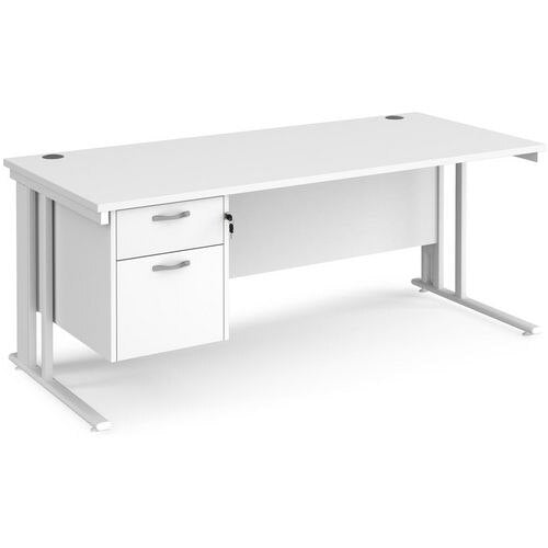 Dams International Desk MCM18P2WHWH 1,800 x 800 x 725 mm