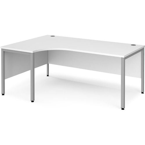 Dams International Left Hand Ergonomic Desk MB18ELSWH 1,800 x 1,200 x 725 mm