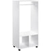 HOMCOM Wardrobe Aluminium, Particle Board White 40 x 60 x 128 cm