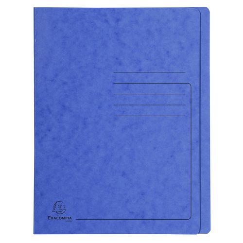 Exacompta Flat File 39992E A4 Mottled Pressboard 27.2 (W) x 0.2 (D) x 31.8 (H) cm Blue Pack of 25