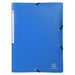 Exacompta OpaK 3 Flap Folder 55082E PP (Polypropylene) Rubber Band 24 (W) x 0.2 (D) x 32 (H) cm Light blue Pack of 50