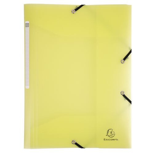 Exacompta Chromaline Pastel 3 Flap Folder 55179E PP (Polypropylene) Rubber Band 24 (W) x 0.2 (D) x 32 (H) cm Yellow Pack of 25