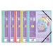 Exacompta KrÃ©acover Pastel 3 Flap Folder 55279E PP (Polypropylene) Rubber Band 24 (W) x 0.2 (D) x 32 (H) cm Assorted Pack of 25