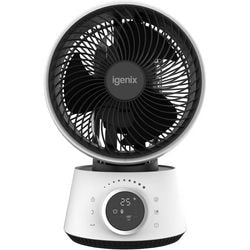 igenix Desk Fan IGFD4009W Non Height Adjustable Main 26 W Plastic White 32 25.5 x 23.7 x 37.4 cm