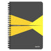 LEITZ Office Wirebound Notebook A5 Ruled Cardboard Yellow Perforated Pack of 5