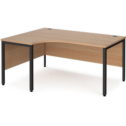 Dams International Left Hand Ergonomic Desk MB16ELKB 1,600 x 1,200 x 725 mm