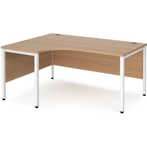 Dams International Left Hand Ergonomic Desk MB16ELWHB 1,600 x 1,200 x 725 mm