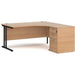 Dams International Desk with Pedestal EBK16RB 1,600 x 1,626 x 725 mm