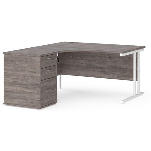 Dams International Desk with Pedestal EBWH14LGO 1,400 x 1,626 x 725 mm