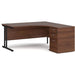 Dams International Desk with Pedestal EBK16RW 1,600 x 1,626 x 725 mm