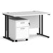 Dams International Straight Desk with 2 Drawer Pedestal SBK212WH 1,200 x 800 x 725 mm