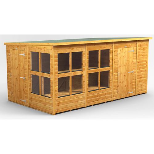 Power Pent Potting Shed 433.8 (W) x 433.8 (D) x 202.8 (H) cm 148PPPSC6