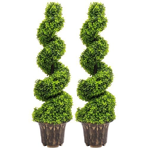 Living and Home Artificial Plant PE (Polyethylene) 120 cm Green Pack of 2