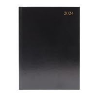 Desk Diary 2 Ppd A4 Black 2024